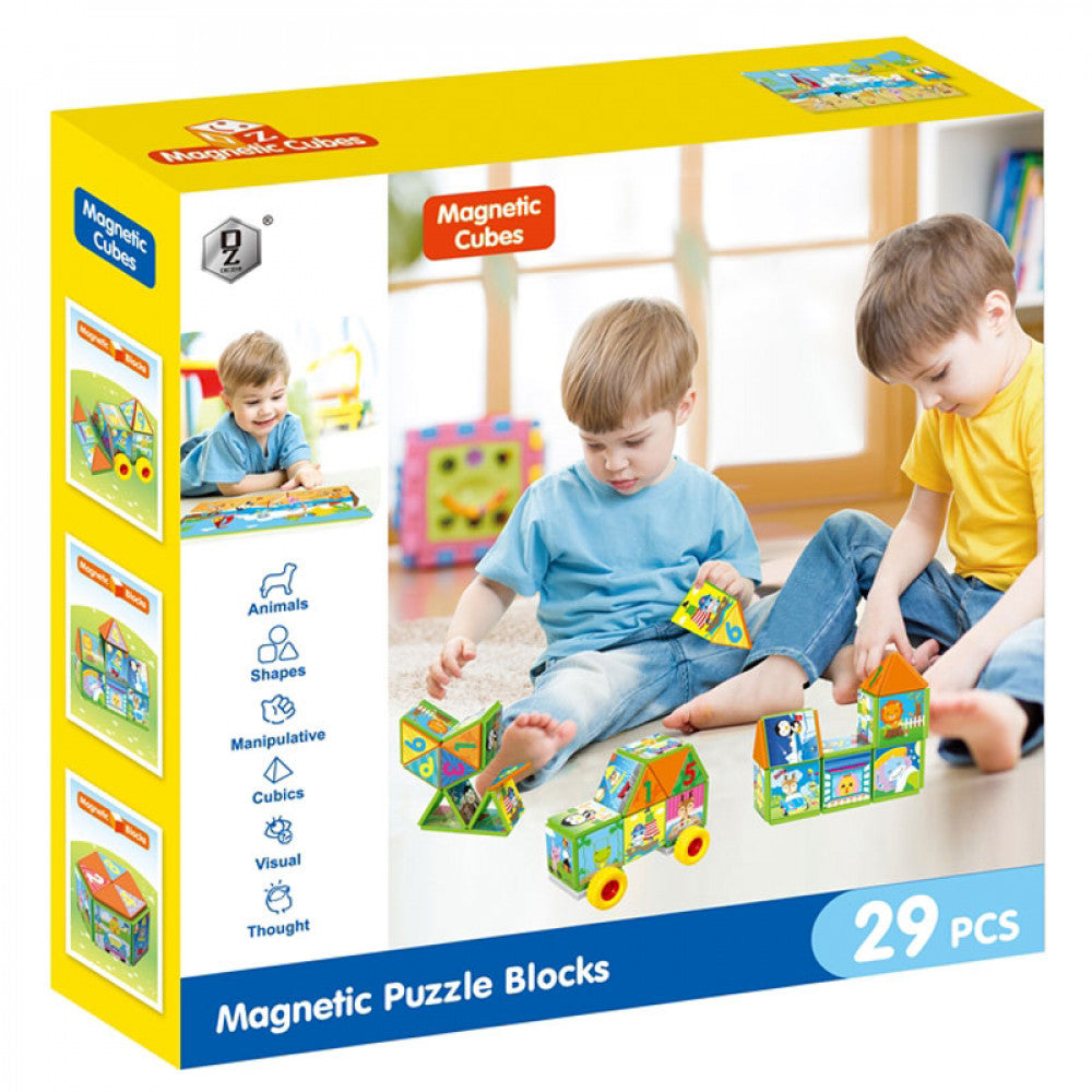 Մագնիտե Կոնստրուկտոր "Magnetic Puzzle Blocks" 29 Կտոր