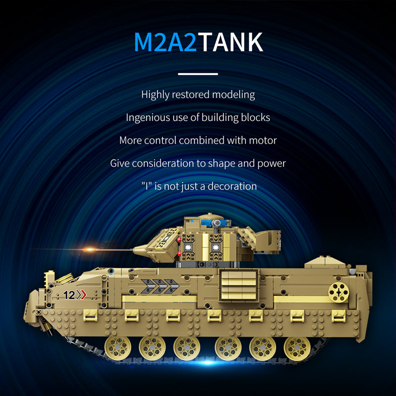 Լեգո M2A2 TANK 1762 կտոր հեռակառավարման վահանակով, բջջային հավելվածով