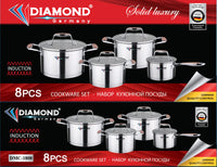 Կաթսաների հավաքածու DIAMOND DMC-1808 8 կտոր
